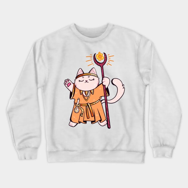 DnD Cats - Cleric Crewneck Sweatshirt by nomsikka